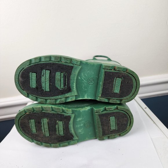 Lily & Dan Kids Green Frog Rain Boots Size 11/12 - Picture 6 of 7